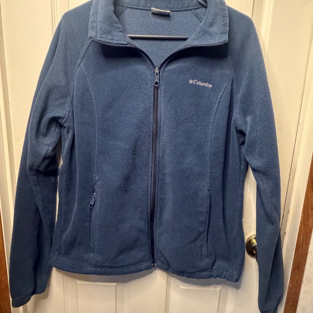 Columbia Womens XL Blue Benton Springs Full Zip Fleece Jacket Outdoor Layer